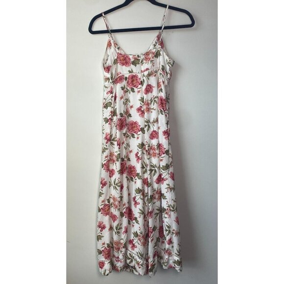 American Eagle Swiss Dot Floral Wide Leg Jumpsuit Size 2 - Picture 3 of 9